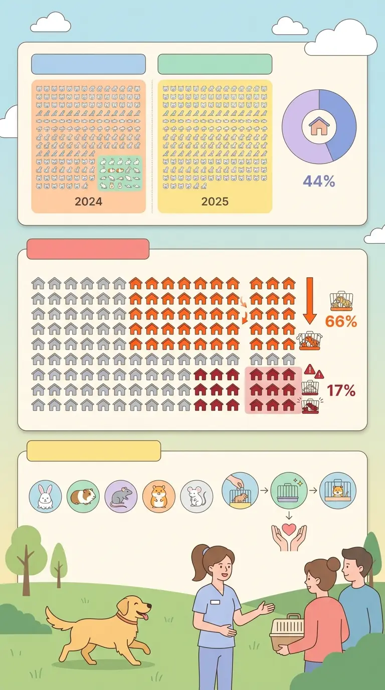 Infografik zum Ablauf einer Kleintieradoption im Tierheim